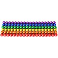 Bolas magnéticas- de 5 mm- imanes potentes- para pizarra y frigorífico- 100 unidades- color Arco iris